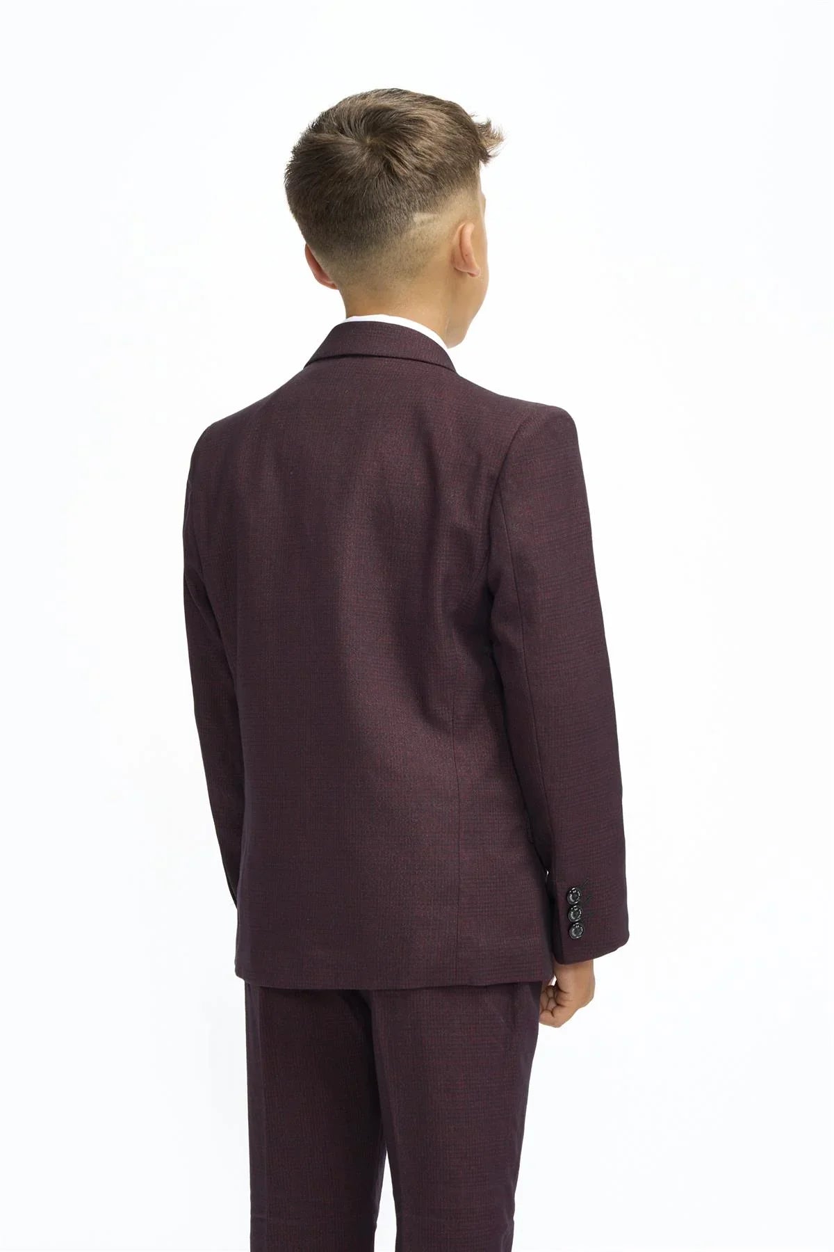 Costume trois pièces pour enfants - Caridi Rouge Bordeaux