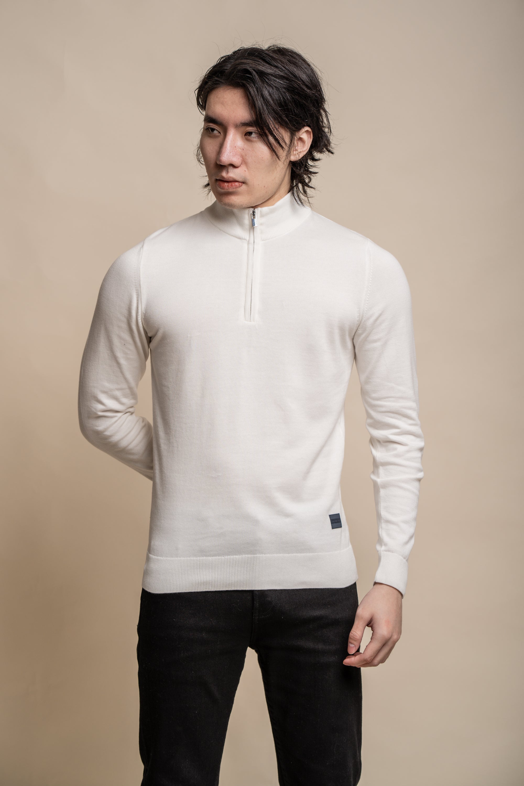 Cavani Avanti Grey - Pull pour hommes avec fermeture éclair