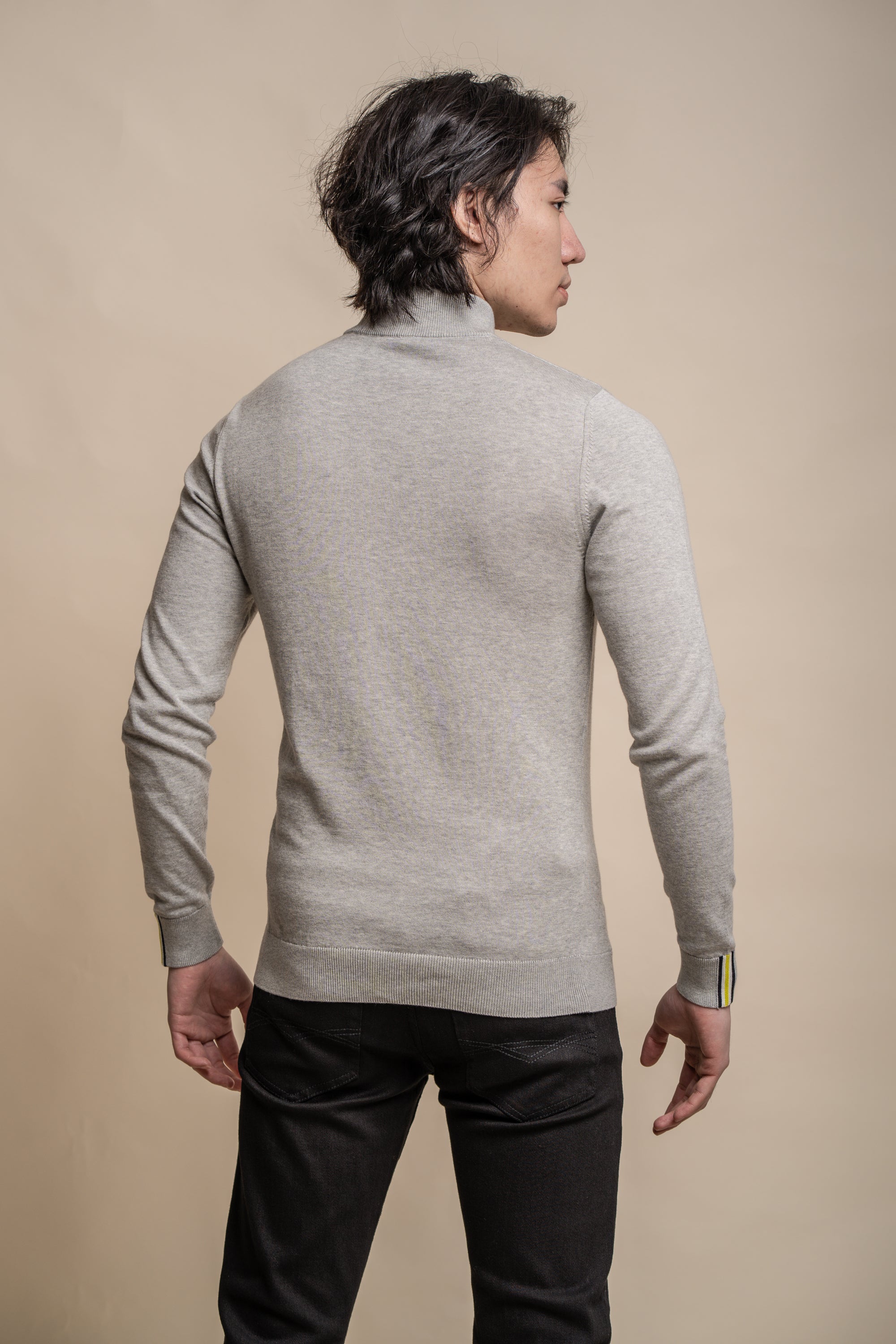 Cavani Avanti Grey - Pull pour hommes avec fermeture éclair