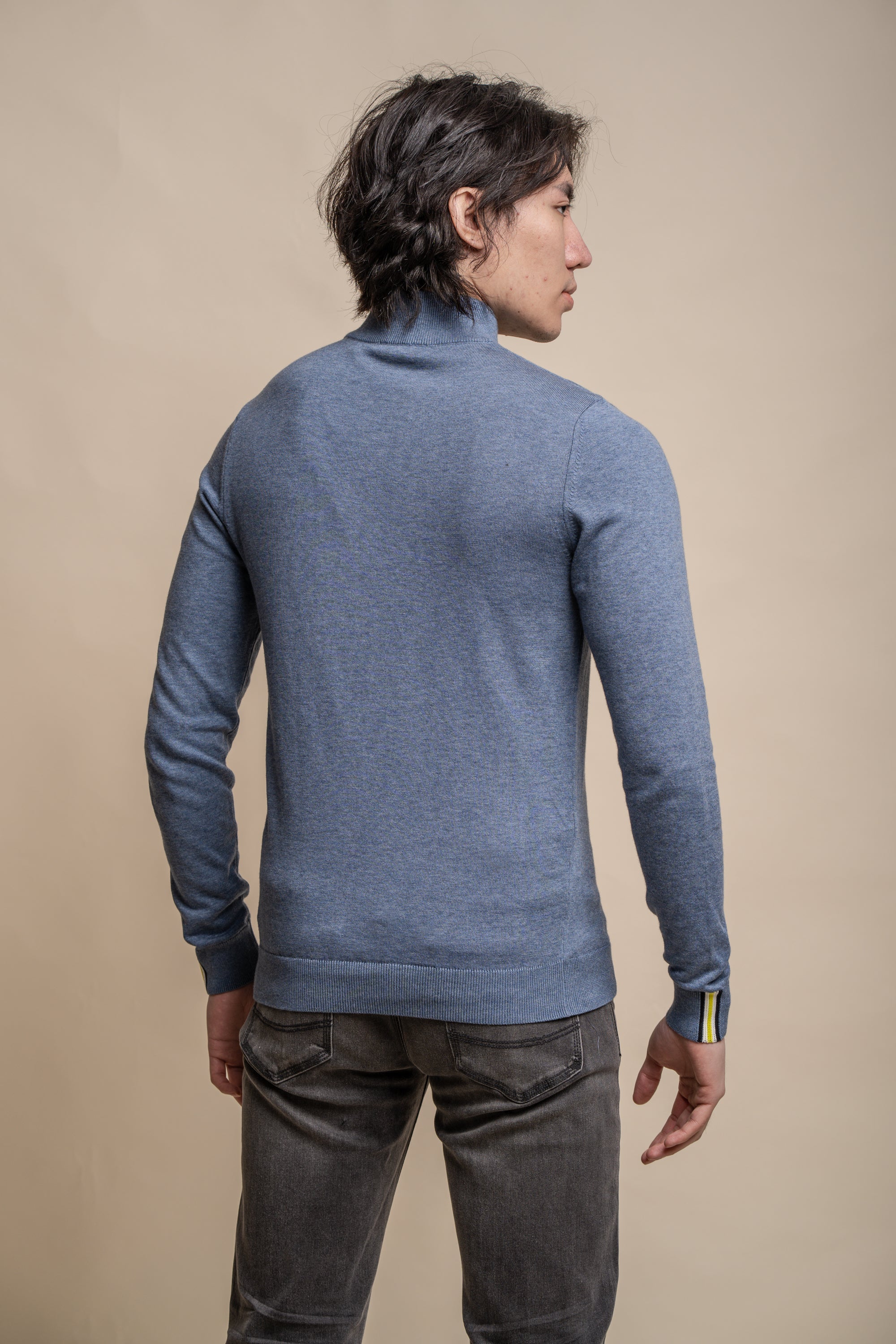 Cavani Avanti Grey - Pull pour hommes avec fermeture éclair