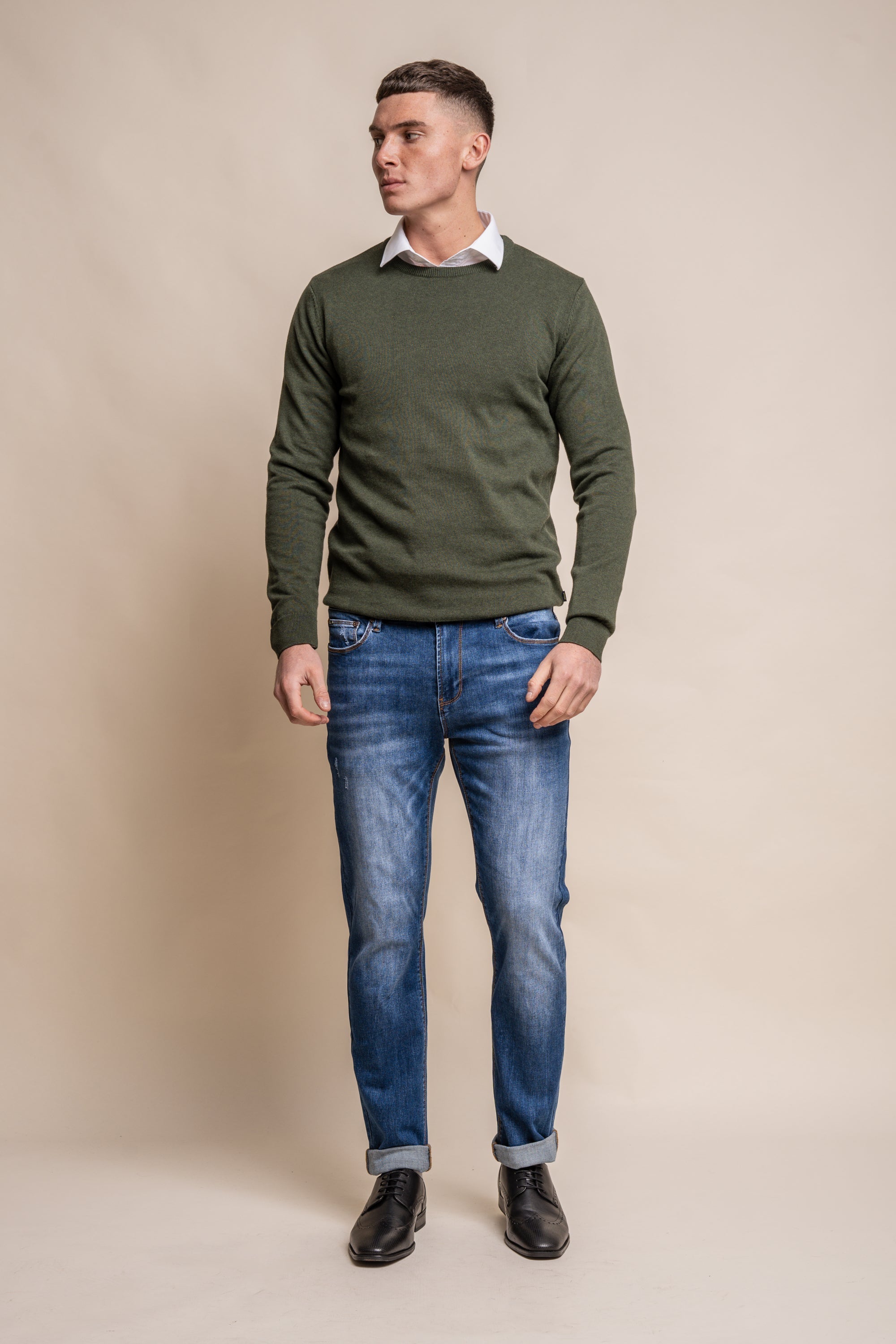 Cavani KN101 Navy - Pull en maille pour hommes.