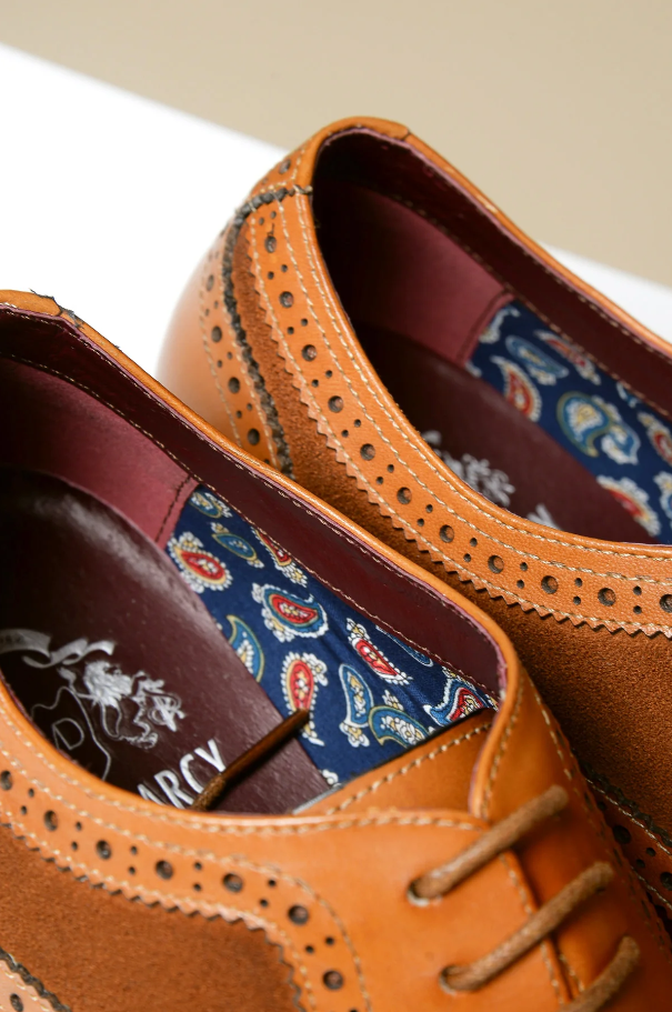 Chaussures en cuir marron Marc Darcy Bradley - Wingtip