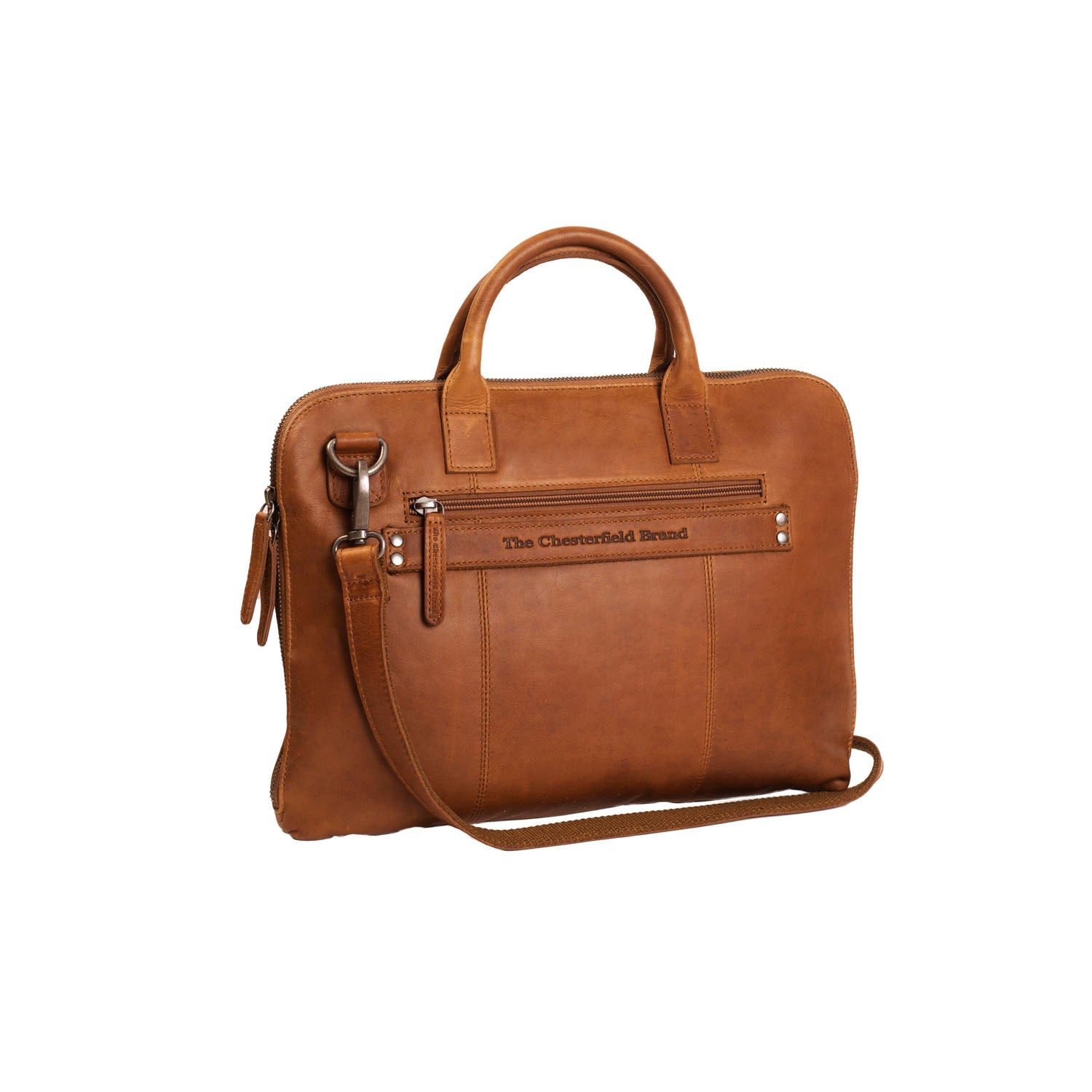 Sac pour ordinateur portable en cuir - The Chesterfield Brand Harvey Cognac