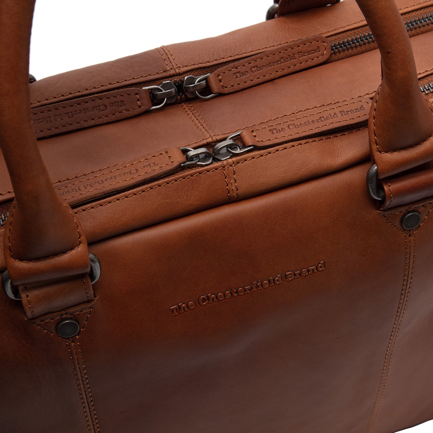 Sac pour ordinateur portable en cuir - The Chesterfield Brand Boston Cognac