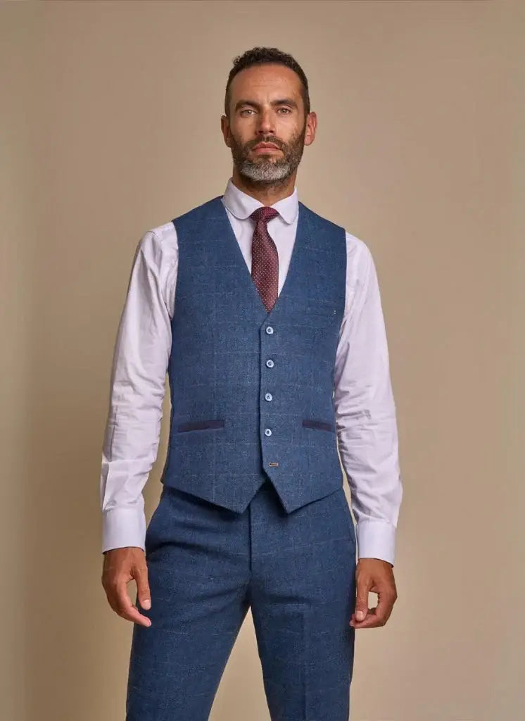 Gilet Cavani Carnegi Navy Tweed