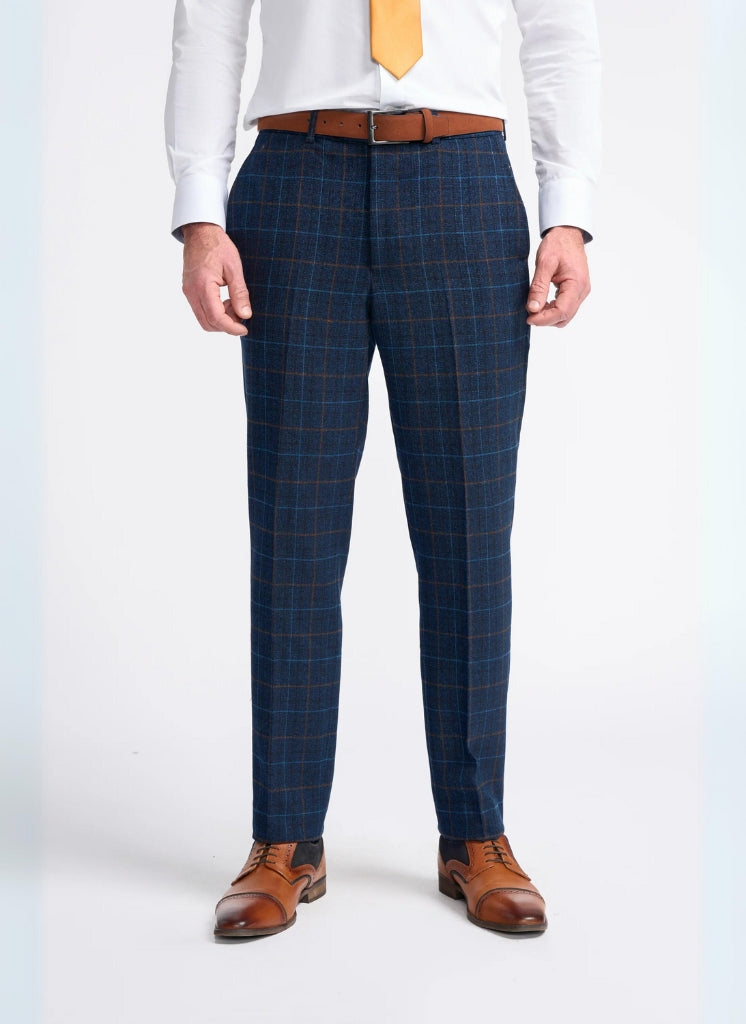 Cavani - Pantalon Tweed Cody Bleu