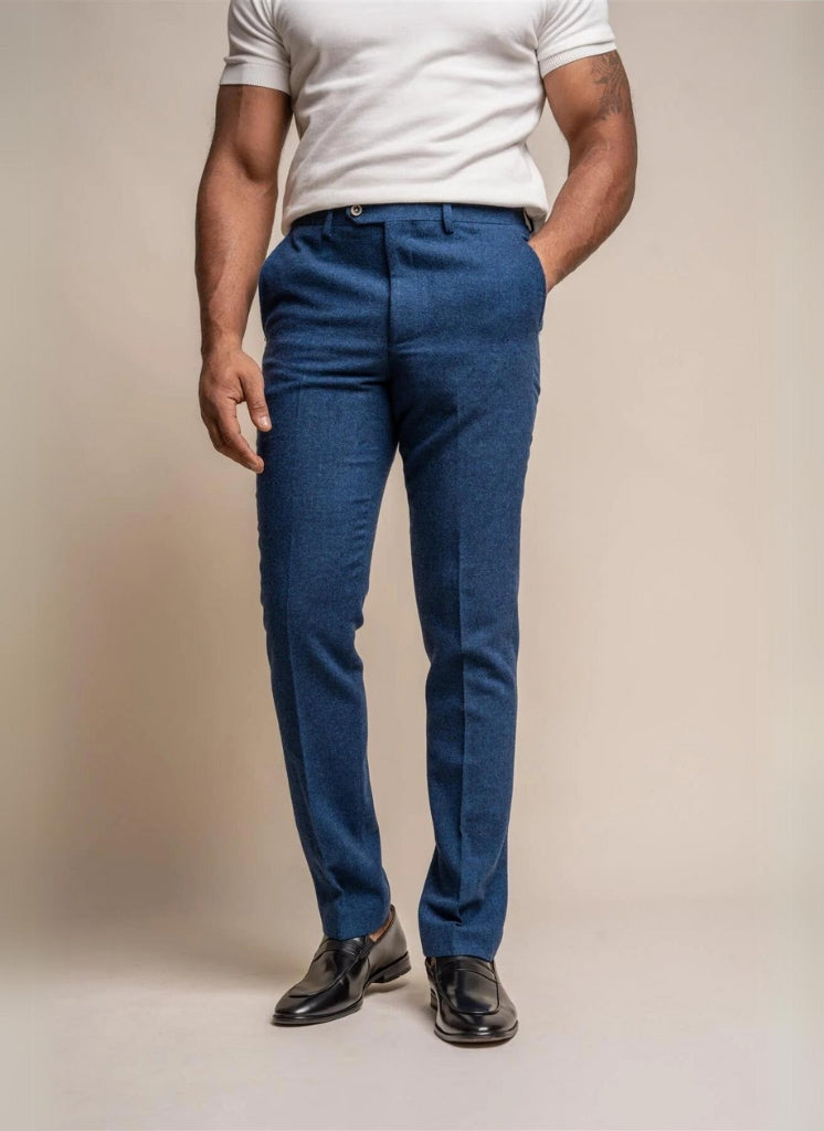 Cavani - Pantalon Tweed Orson Bleu