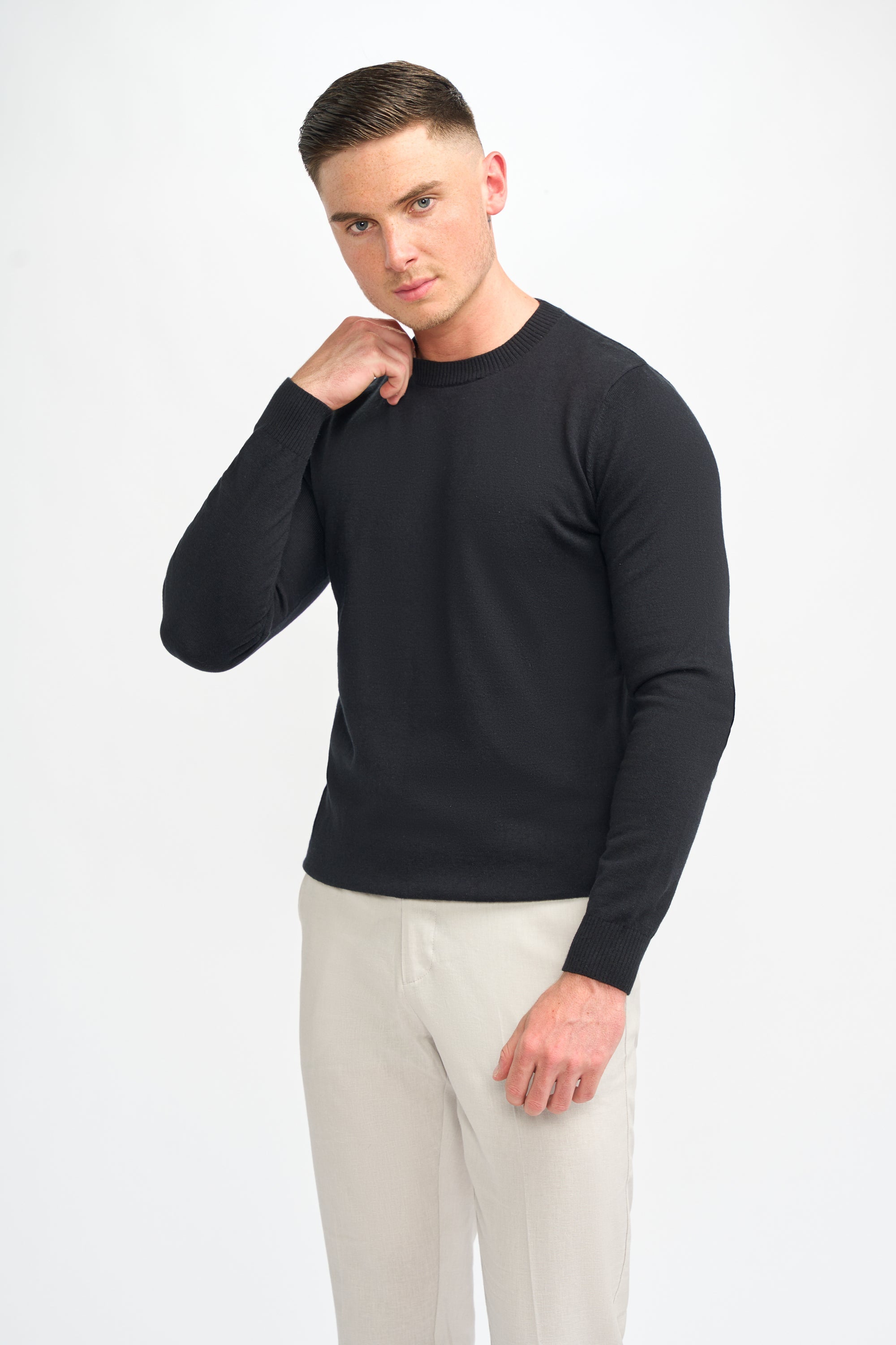 Cavani Connall Olive - Pull en maille pour hommes