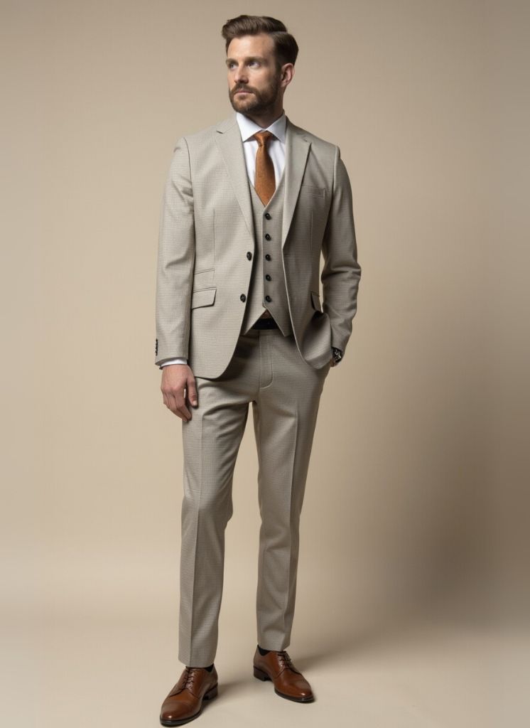 Costume trois pièces pour homme - Cavani Hampton Beige