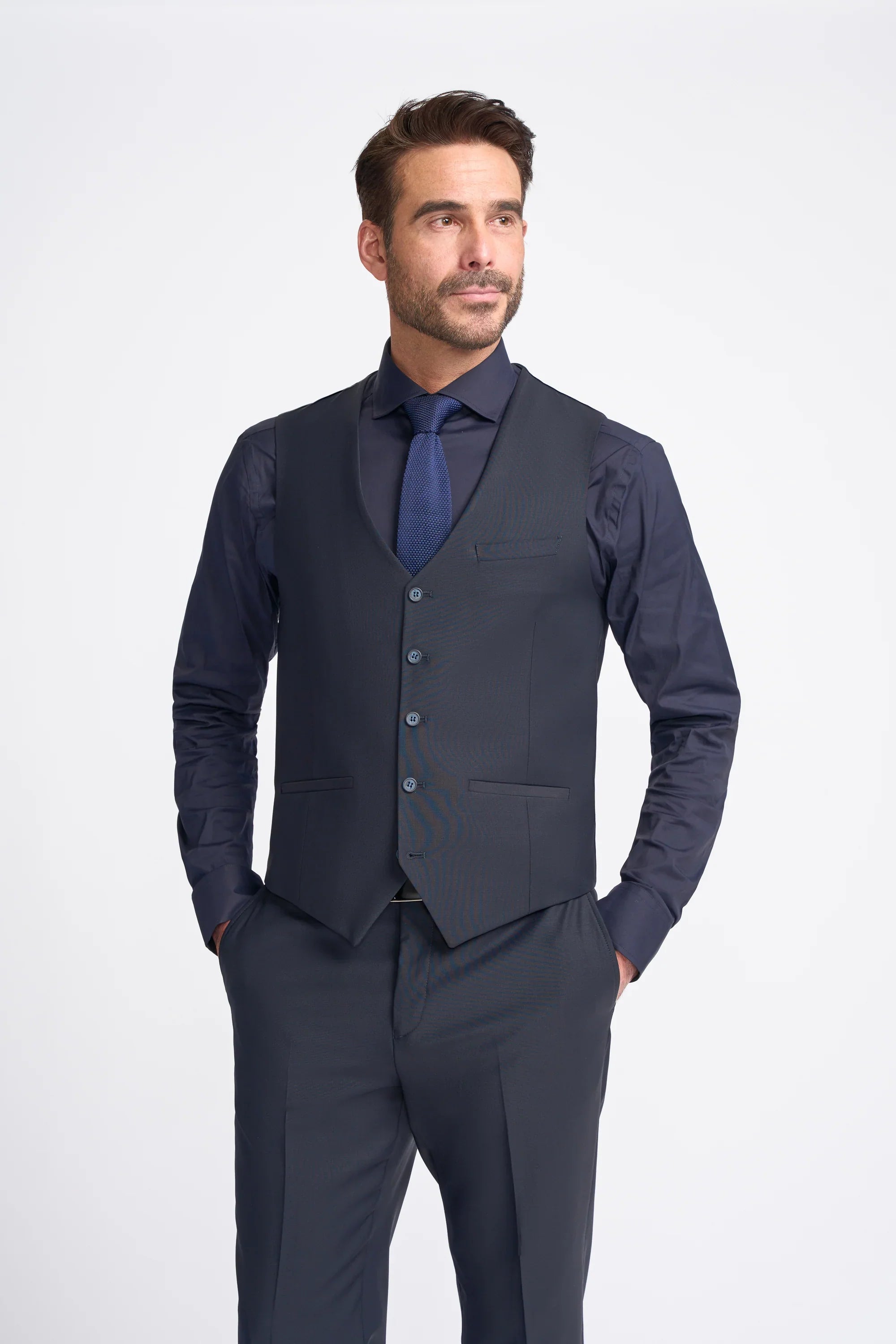 Costume homme 3 pièces bleu nuit – Cavani Bond bleu nuit
