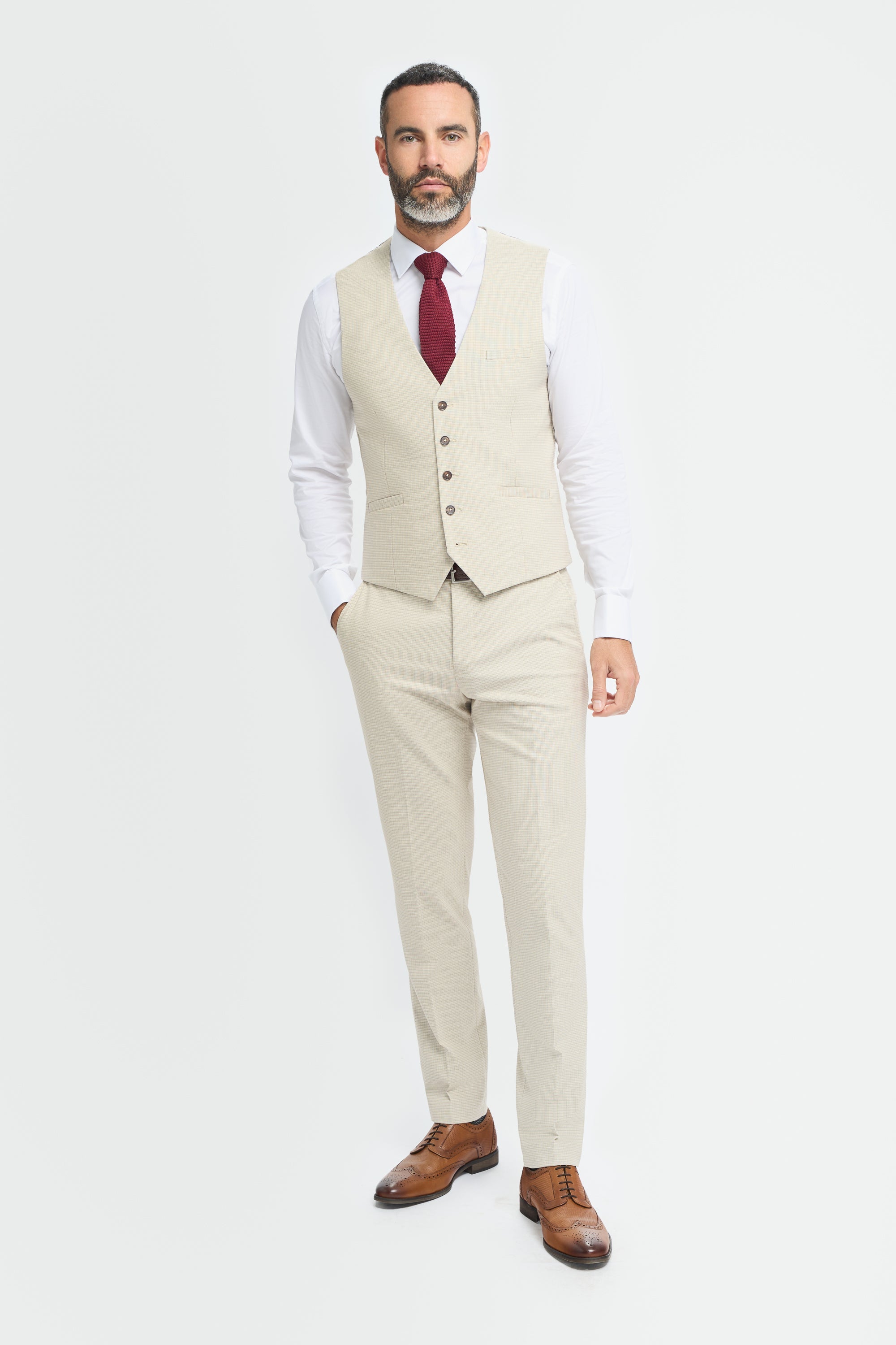 Costume trois pièces pour homme - Cavani Hampton Beige