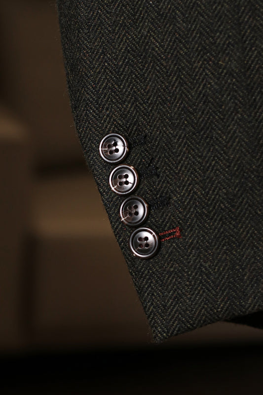 CASTLESON Chief - Costume homme en tweed olive Mix & Match