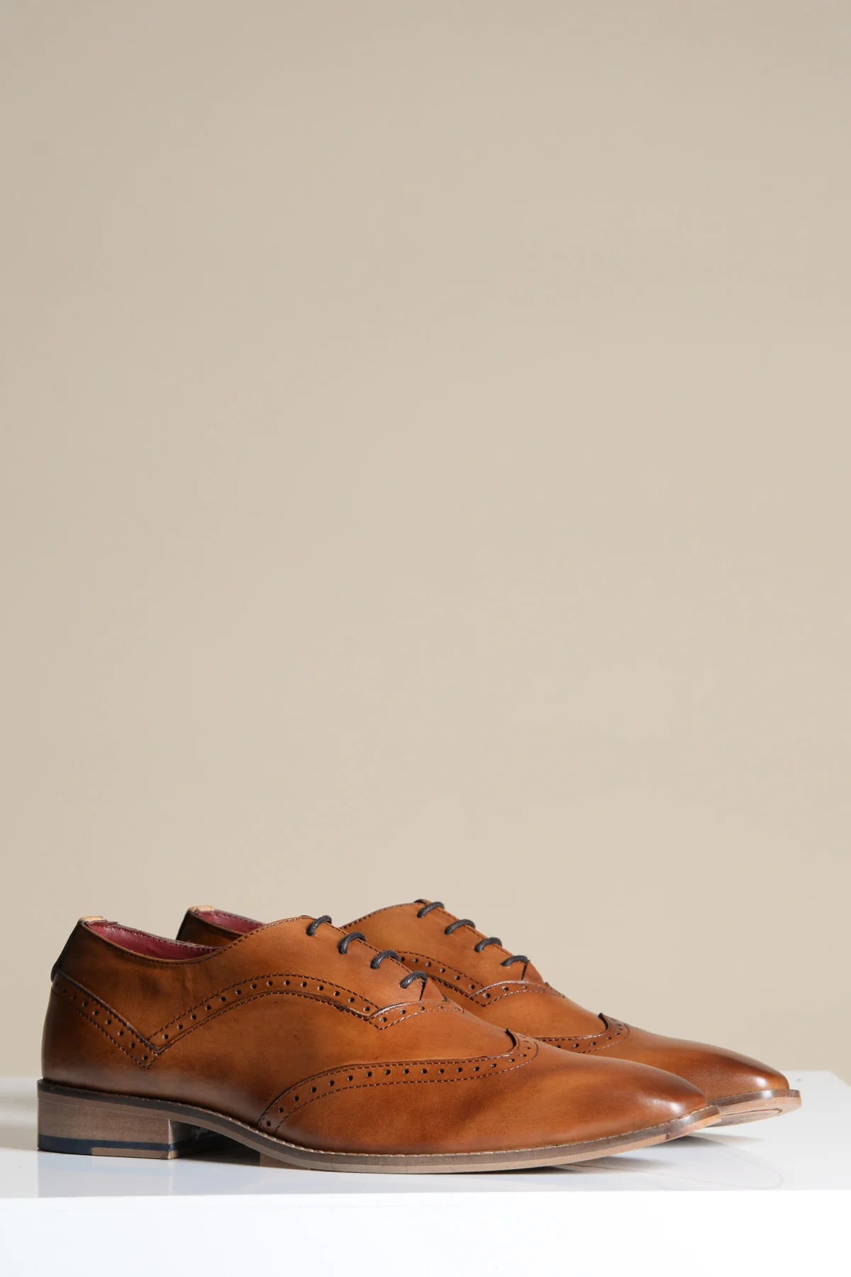 Chaussures en cuir marron Marc Darcy Dawson - Wingtip