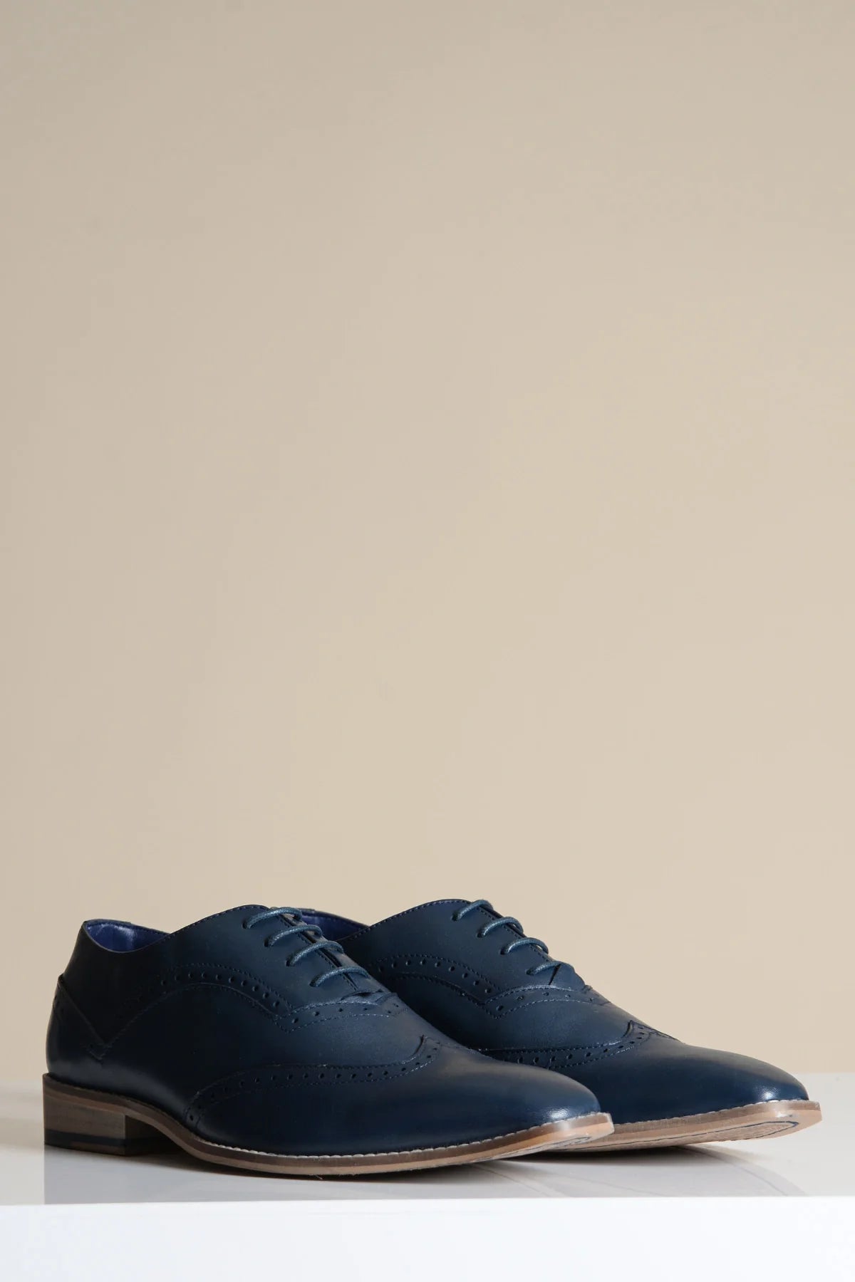 Chaussures en cuir bleu marine Marc Darcy Dawson - Wingtip