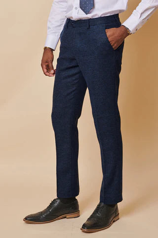 Costume pour homme à trois pièces Tweed Marlow Bleu