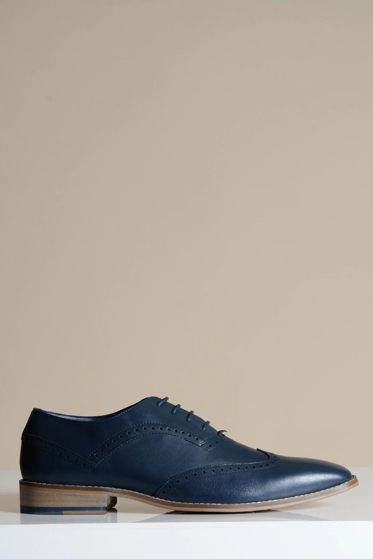 Chaussures en cuir bleu marine Marc Darcy Dawson - Wingtip