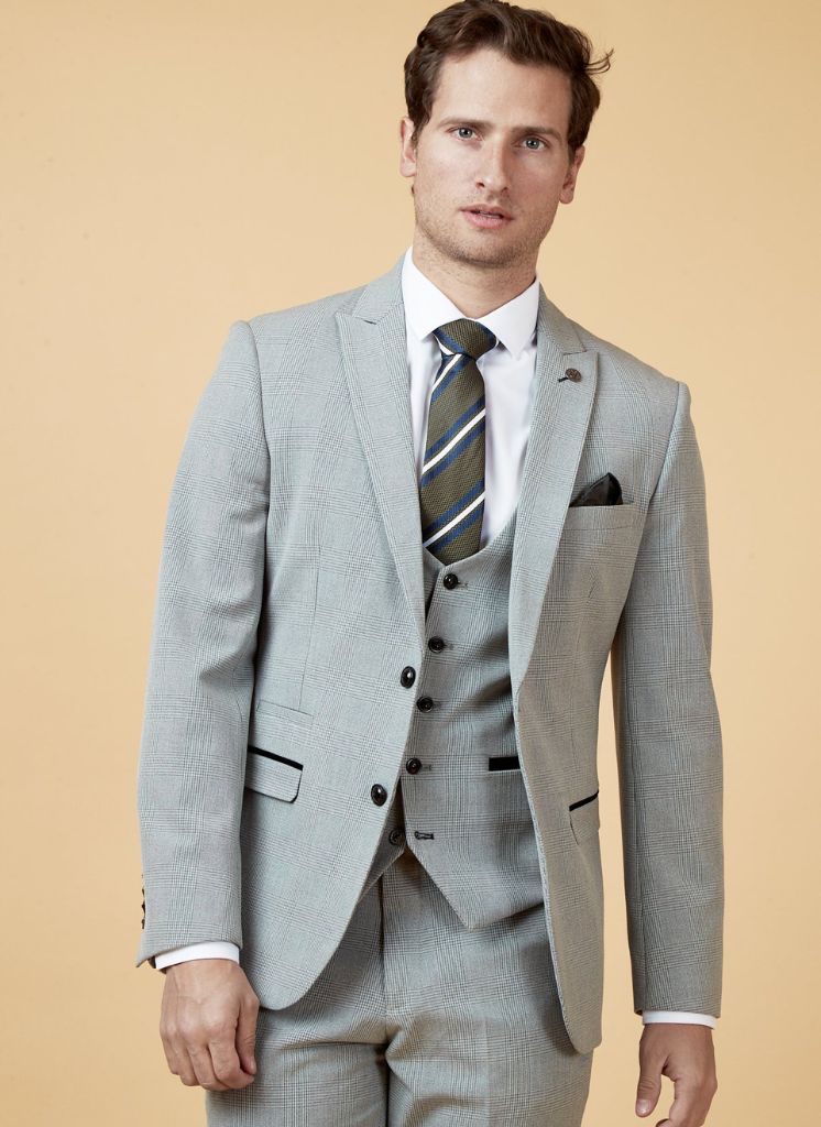 Marc Darcy - Veste Bromley Argent Carreaux