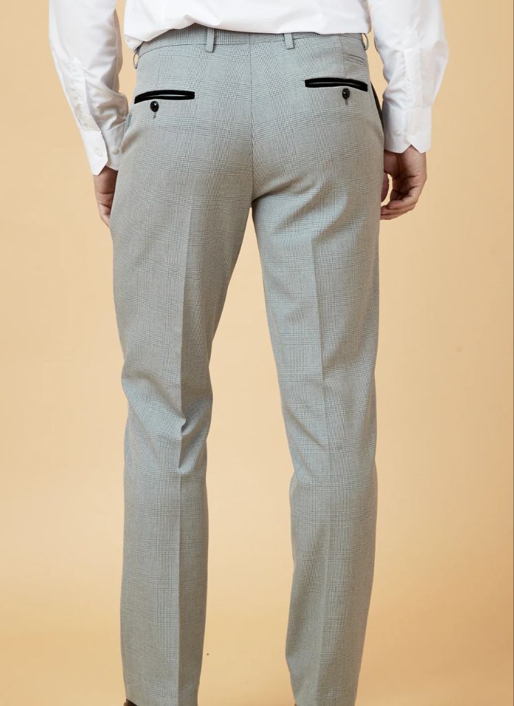 Marc Darcy - Pantalon Bromley Argent Carreaux