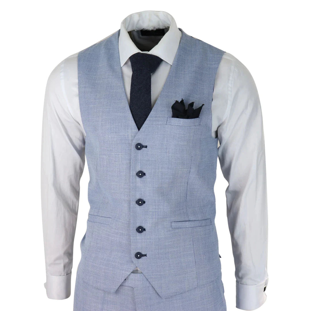 Costume trois - pièces slim fit Cavani Miami Blue Clair