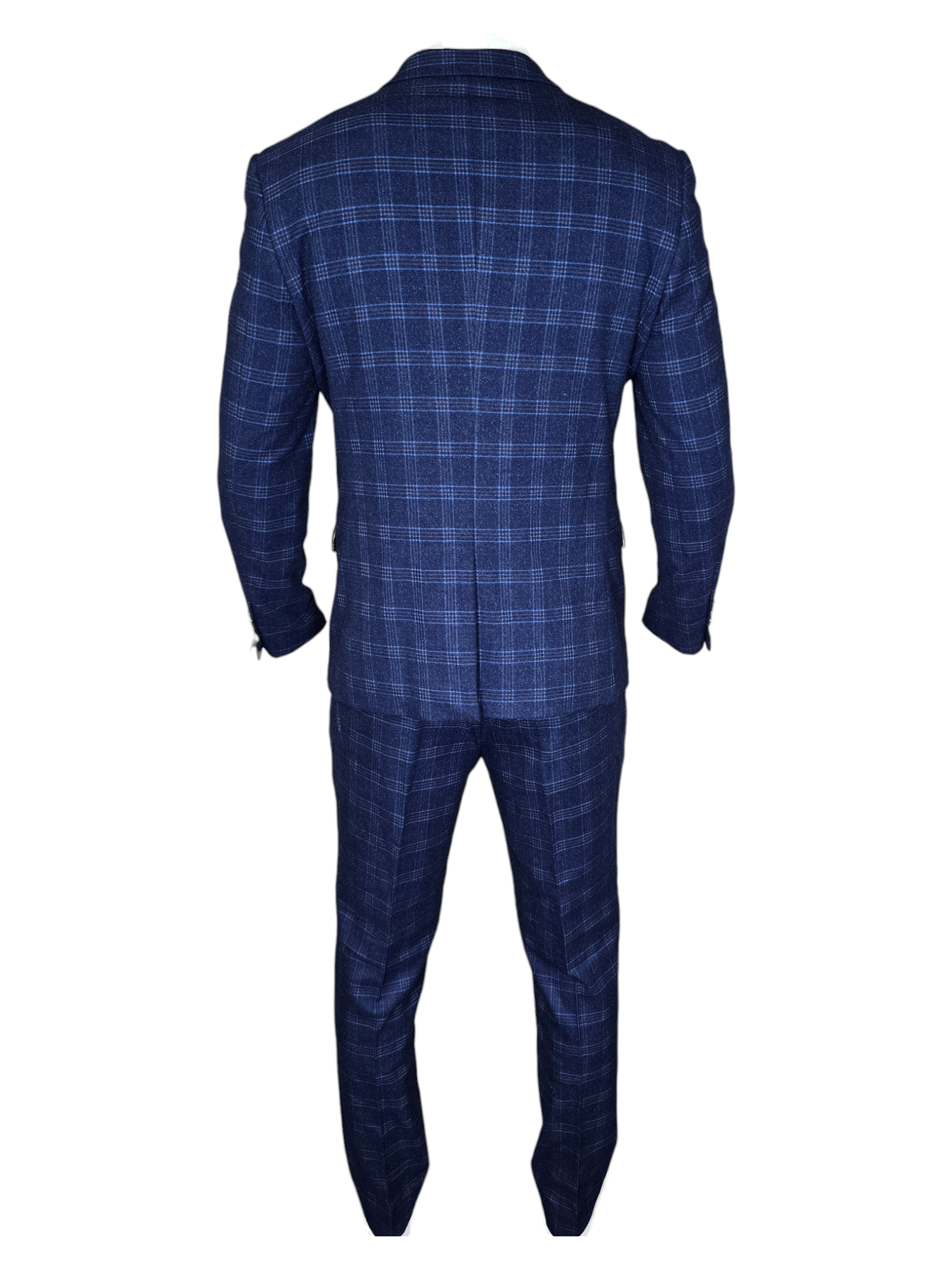 Costume bleu à carreaux 2 pièces - Marc Darcy Chigwell Tweedsuit 2 pièces