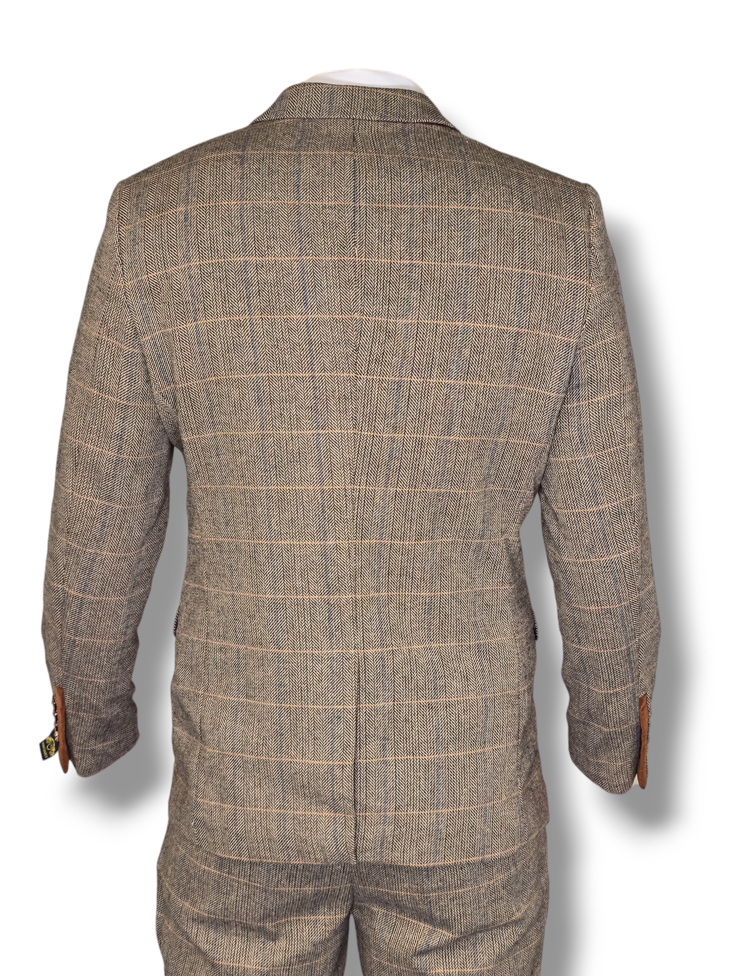 Costume 2 pièces - Costume marron pour homme -Herringbone Marron