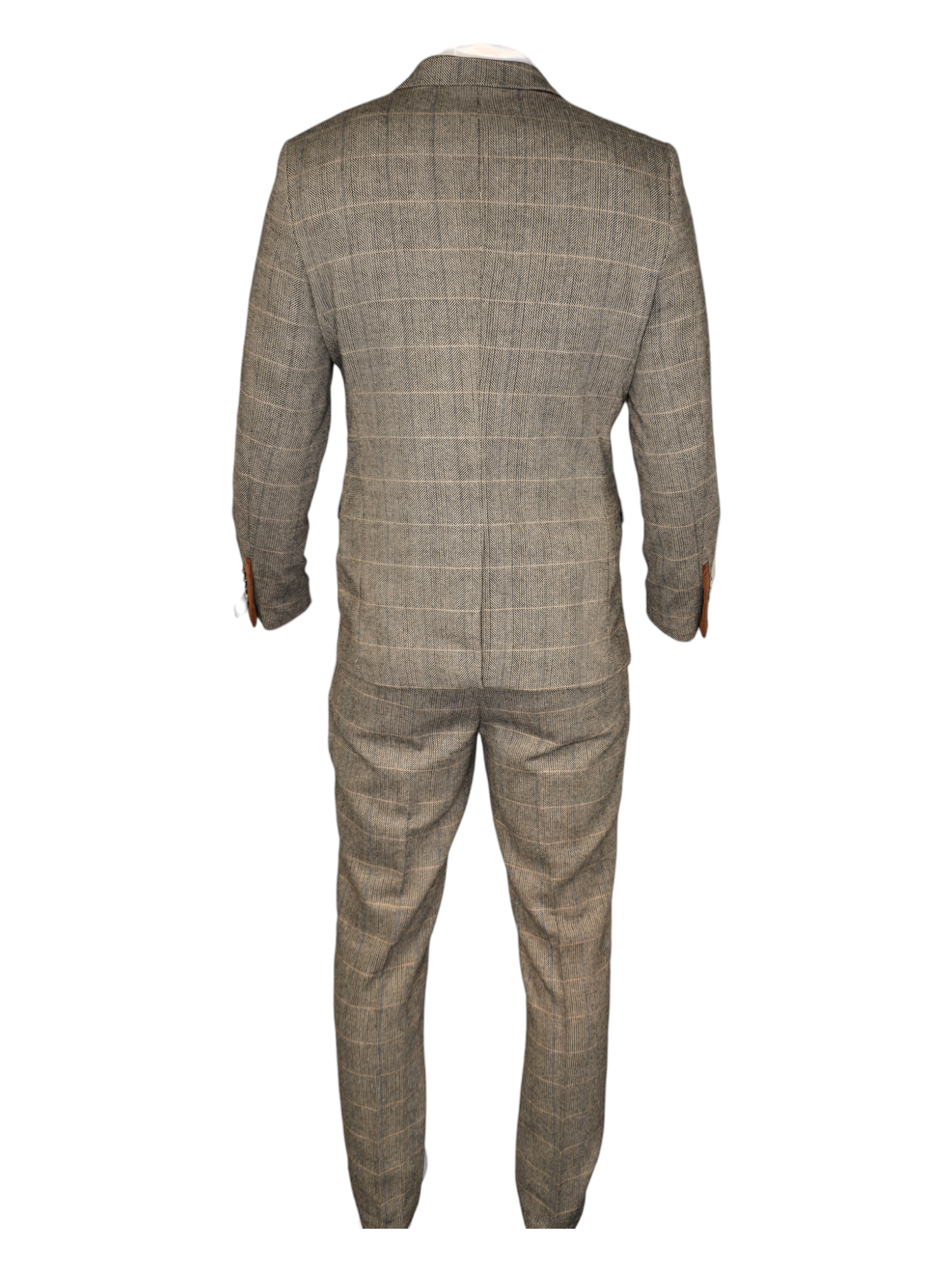 Costume 2 pièces - Costume marron pour homme -Herringbone Marron