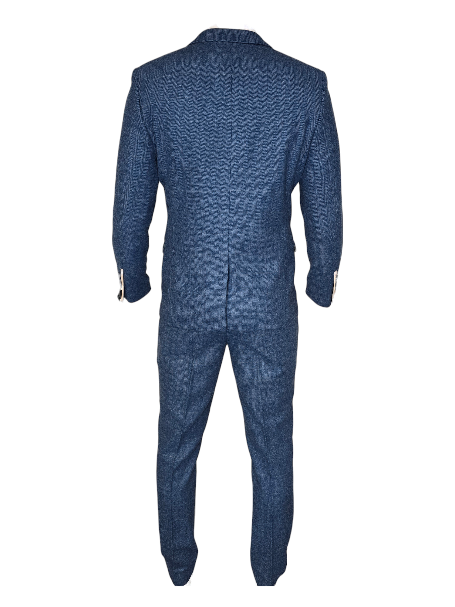 Costume 2 pièces - Costume homme bleu - Dion Bleu Herringbone 2 pièces