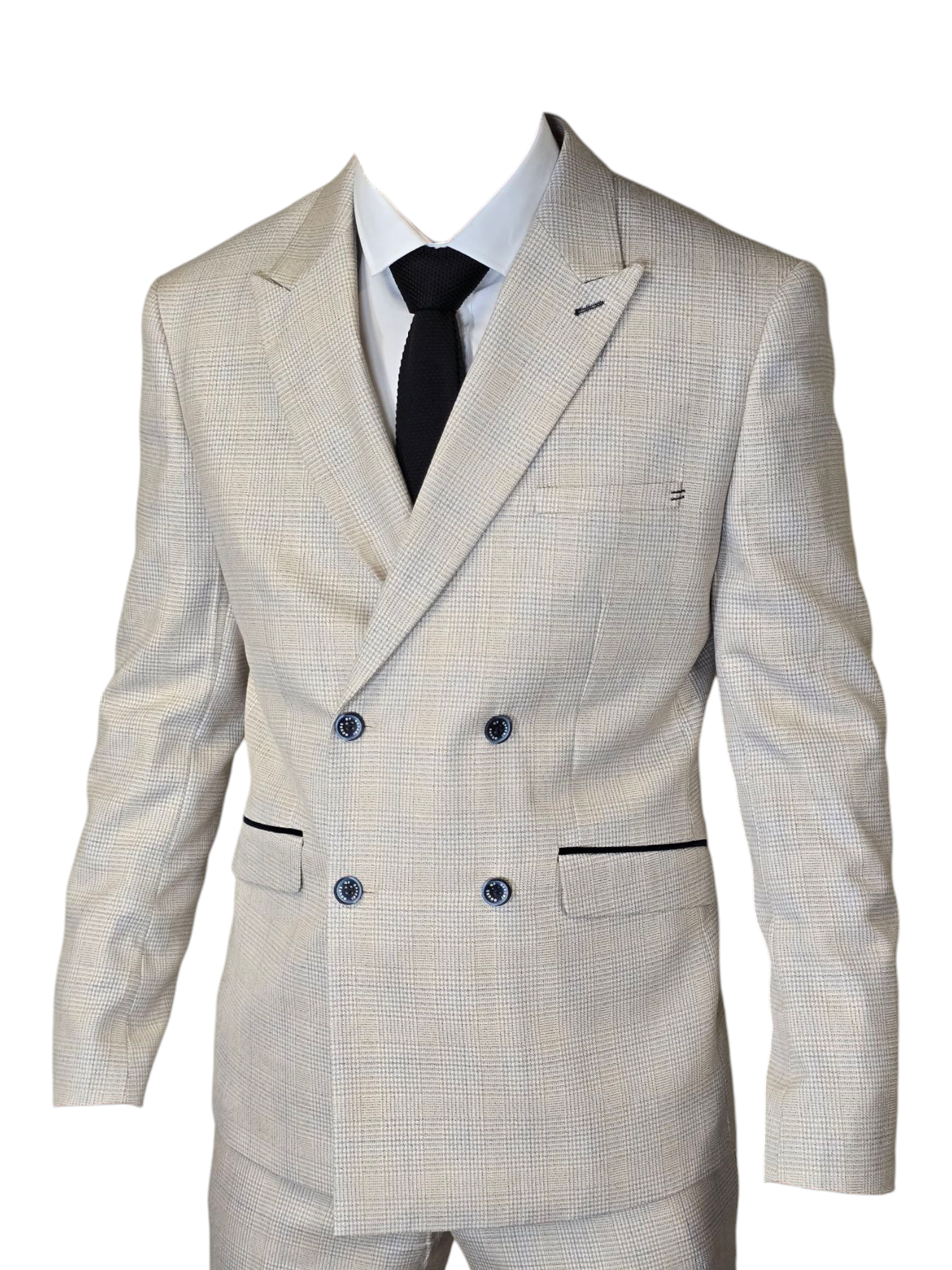 Costume 2 pièces - Costume beige à double boutonnage pour hommes - Cavani Caridi Beige DB