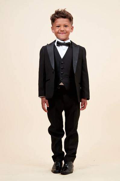 Smoking Vintage Pour Enfant Taille S, 2 Pièces Blanc Crème - Occasion En Parfait état