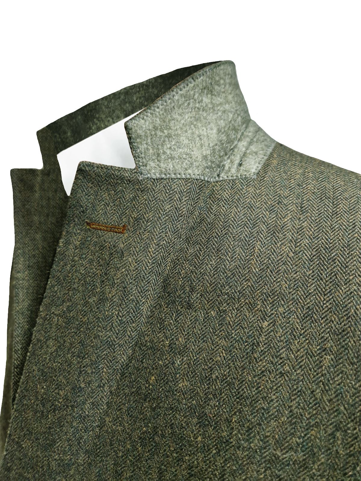 TAVERNY Chief - Costume pour hommes en tweed vert olive.