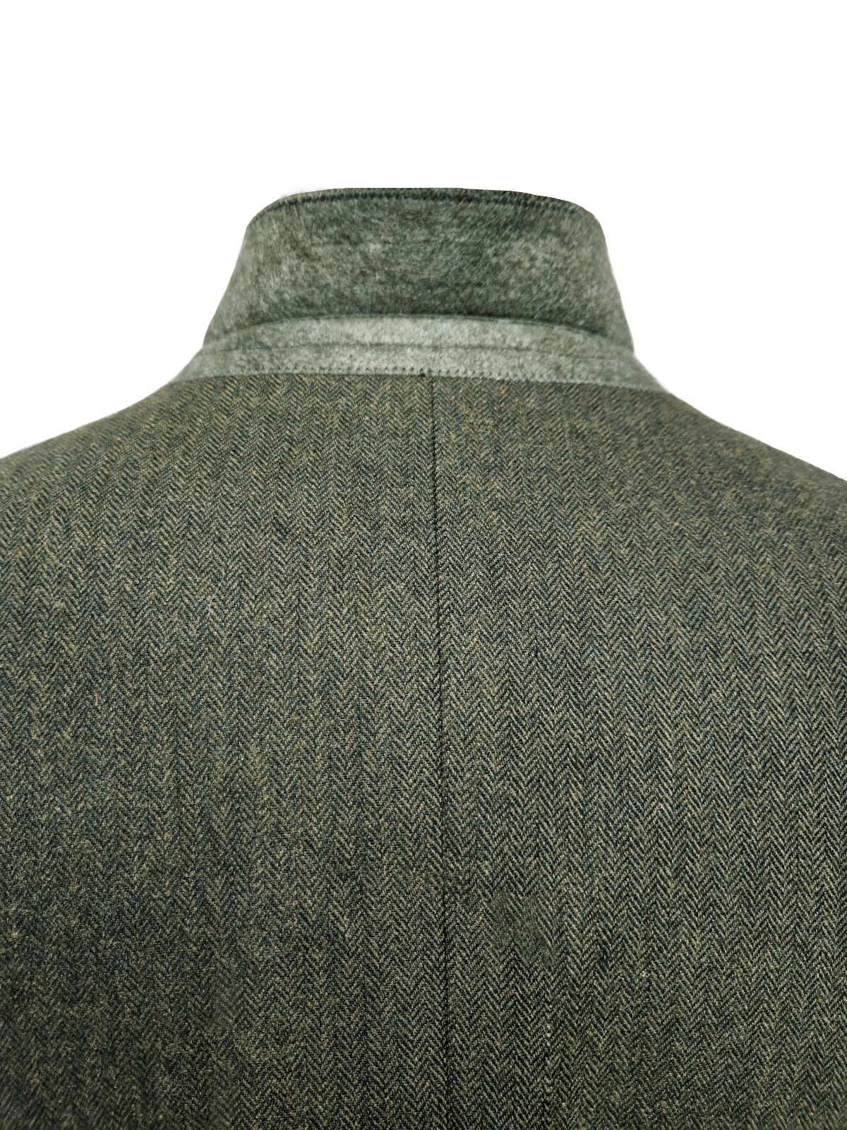 TAVERNY Chief - Costume pour hommes en tweed vert olive.