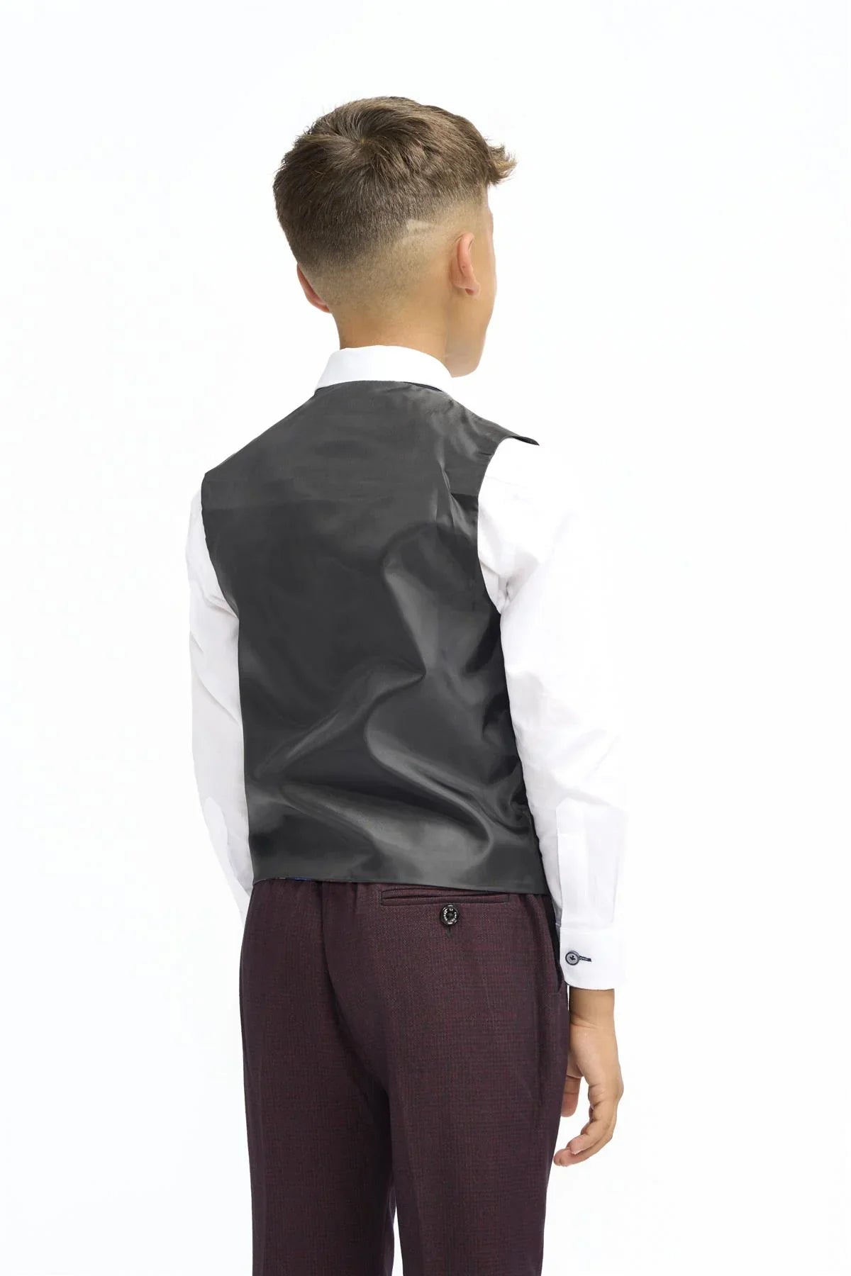 Costume trois pièces pour enfants - Caridi Rouge Bordeaux