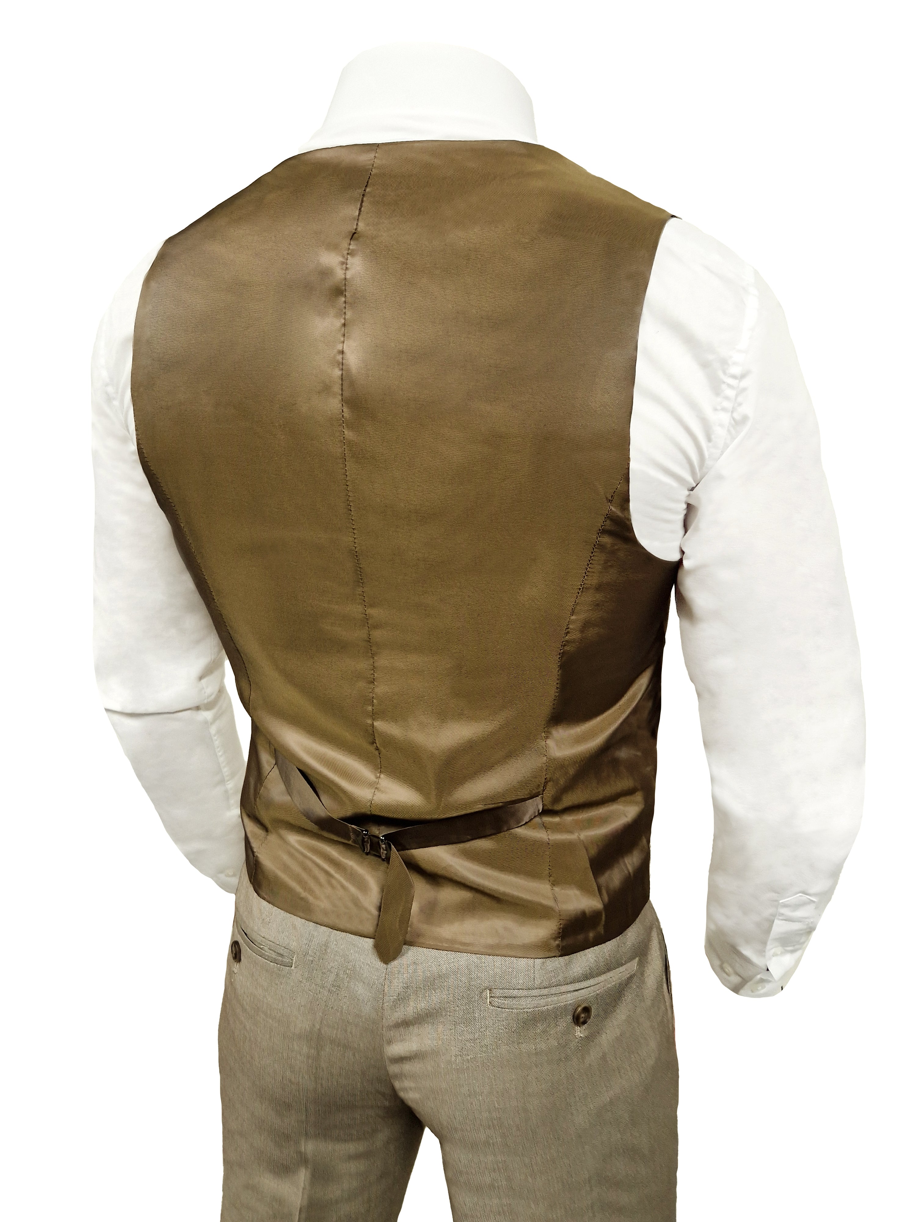 TAVERNY Major - Costume Trois Pièces Pour Hommes Beige