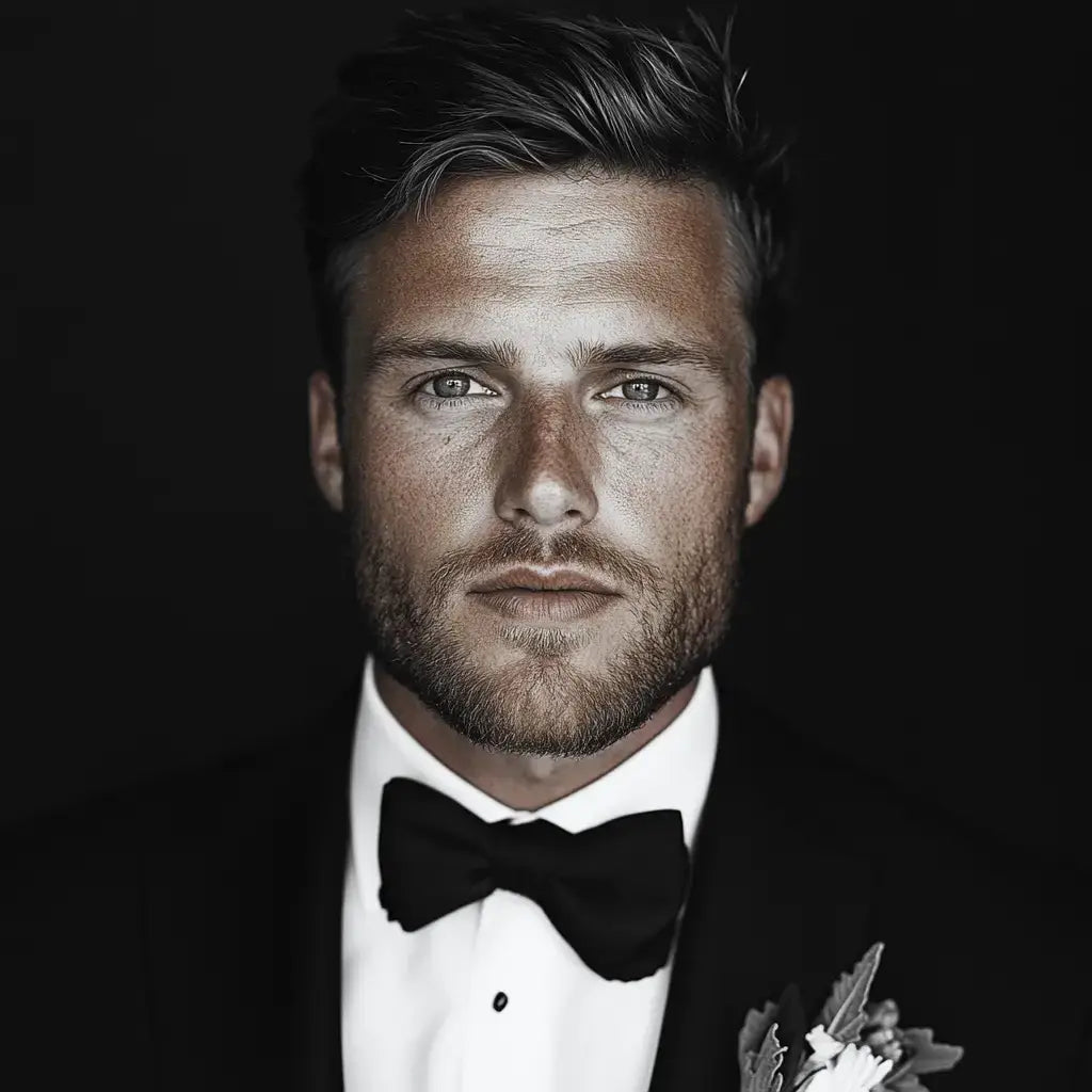 Mariage black tie avec nœud papillon