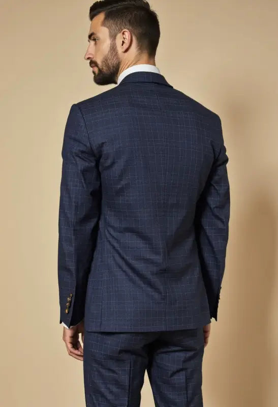 CASTLESON - Blazer Phantom Bleu Marine - Colbert