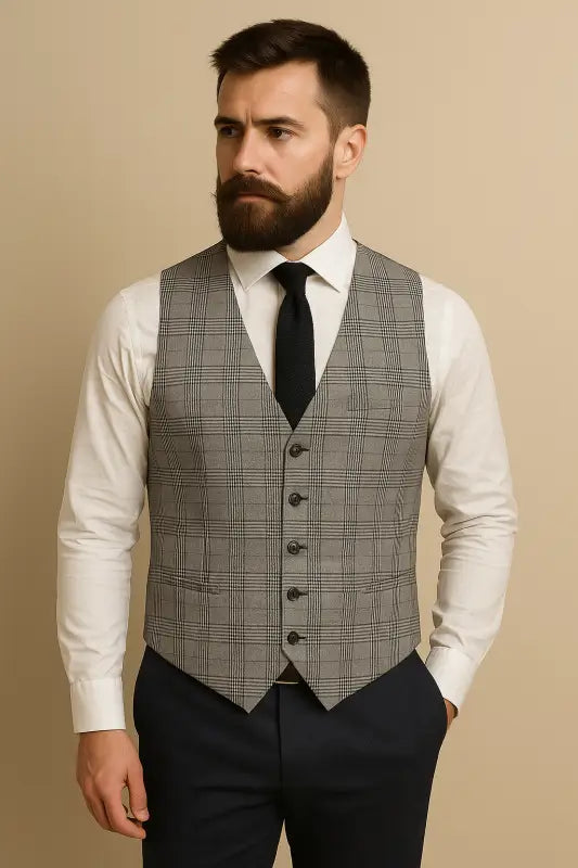 CASTLESON - Gilet Alex à Carreaux - Gilet