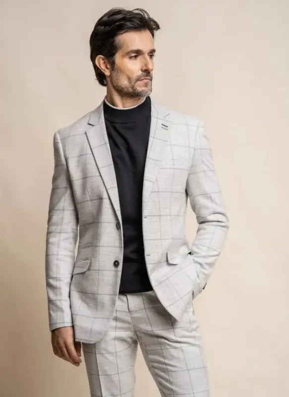 Cavani - Blazer à carreaux Radika Gris 1