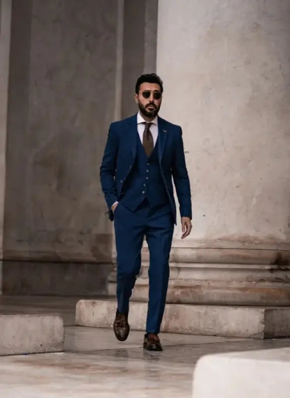 Cavani - Blazer Tweed Orson Bleu