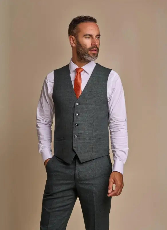 Cavani-Caridi-Gilet-Vert-Olive