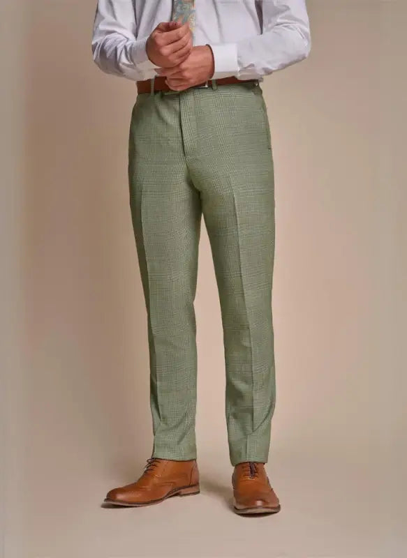 Cavani Caridi - Pantalon Vert Sauge