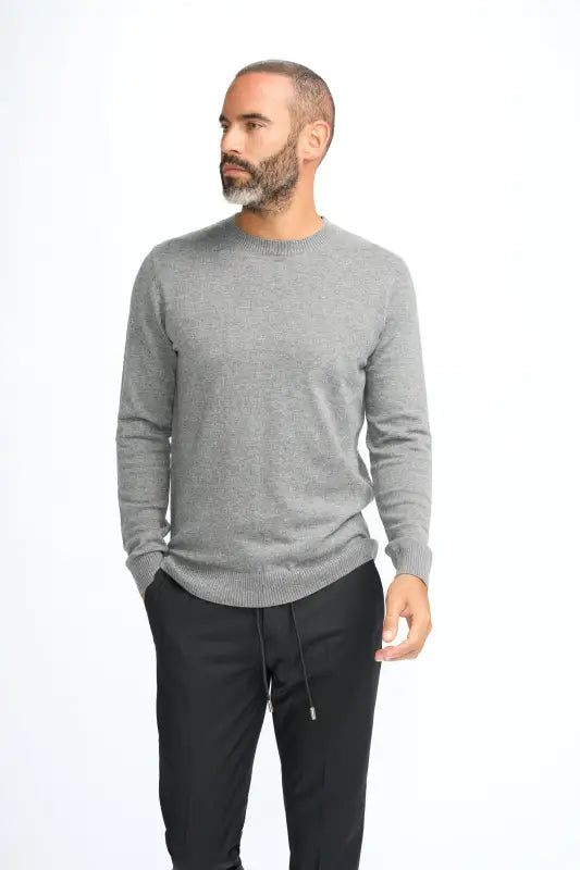 Cavani Connall Olive - Pull en maille pour hommes - S
