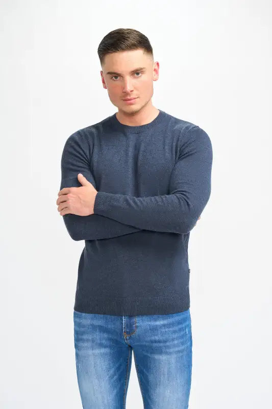 Cavani Connall Olive - Pull en maille pour hommes - S
