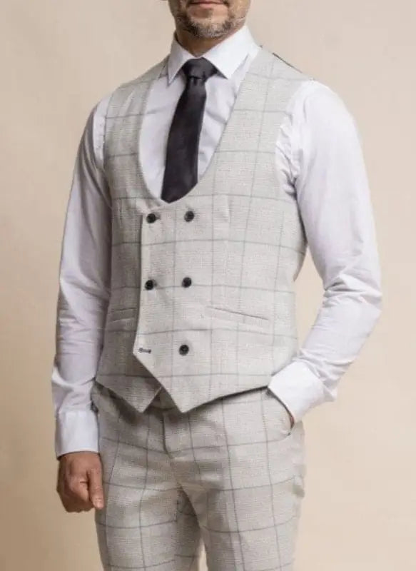 Cavani - Gilet à carreaux Radika Gris 1