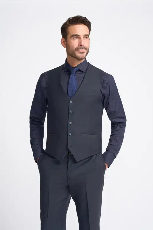Cavani – Gilet Bond bleu nuit - Gilet