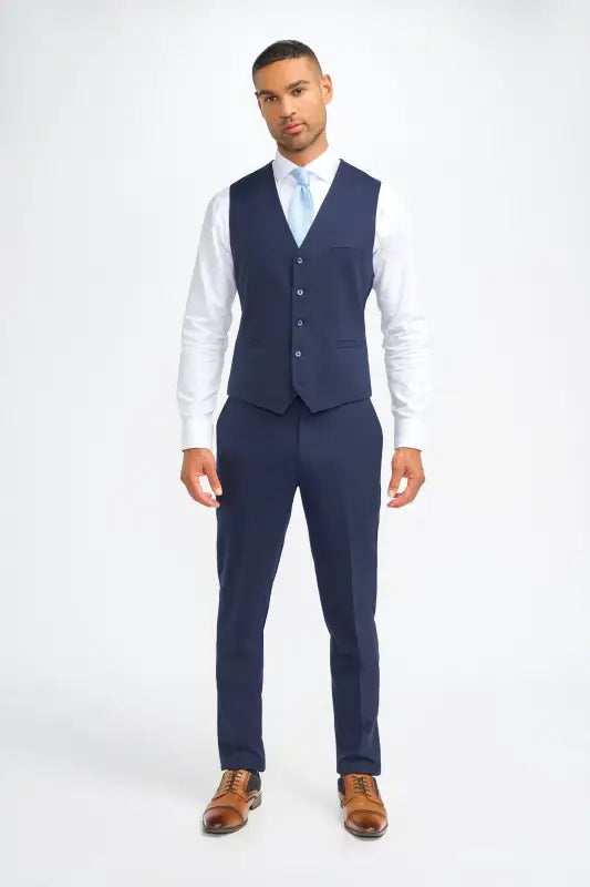 Cavani James - Gilet Navy Super 130s Laine - Gilet