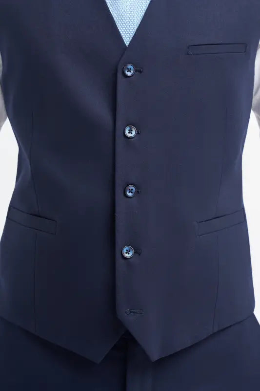 Cavani James - Gilet Navy Super 130s Laine - Gilet