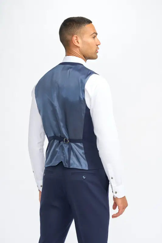 Cavani James - Gilet Navy Super 130s Laine - Gilet