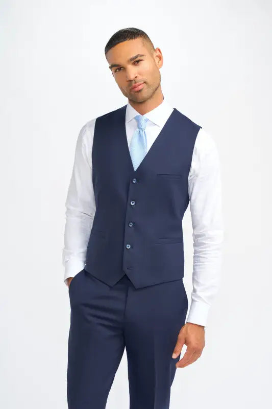 Cavani James - Gilet Navy Super 130s Laine - Gilet