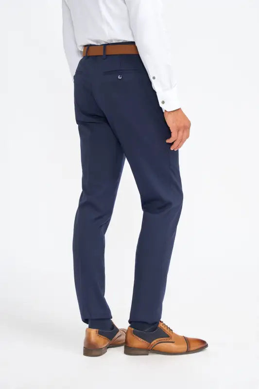 Cavani James - Pantalon Navy Super 130s Laine - Pantalon
