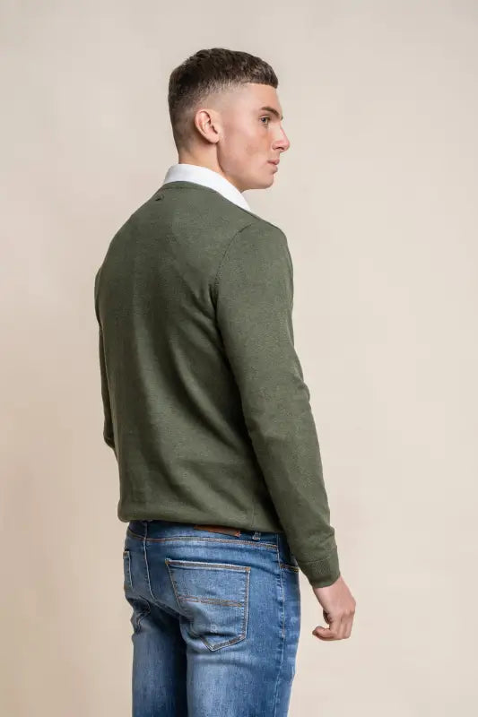 Cavani KN101 Navy - Pull en maille pour hommes. - pullover